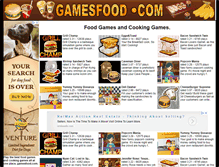 Tablet Screenshot of gamesfood.com